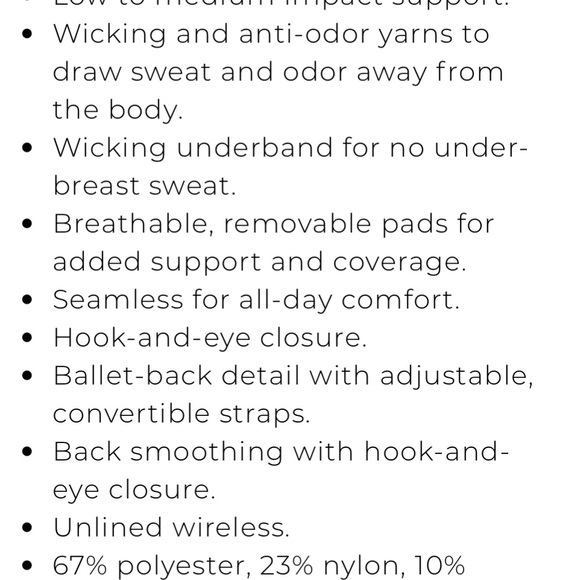 Soma sports bra 42C black no underwire - Picture 5 of 6